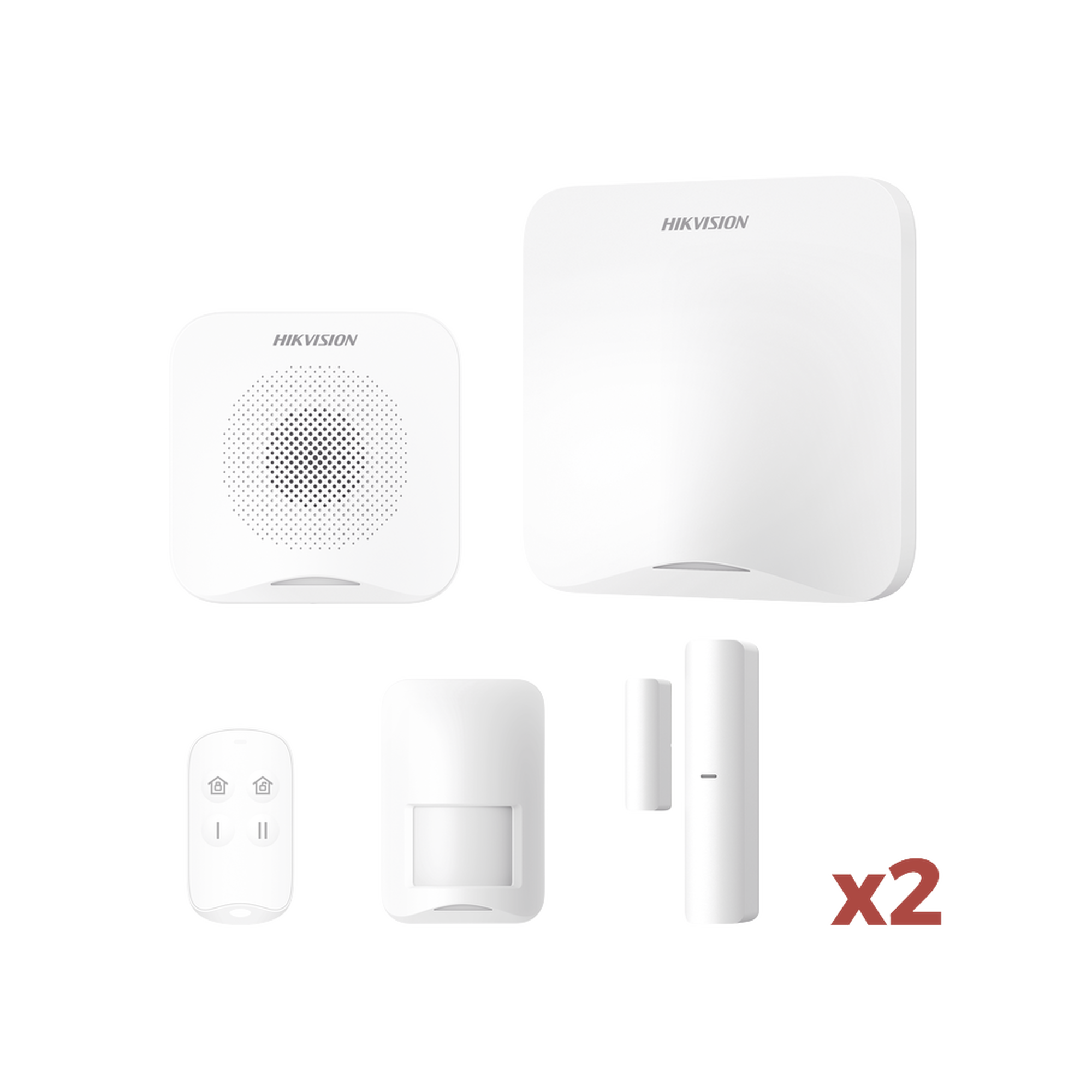 AXHOME-KIT-GSM|(AX HOME) KIT de Alarma AX HOME / Incluye: 1 Hub con batería de respaldo / 1 Llavero / 1 PIR / 2 Contactos Magnéticos / 1 Sirena / Wi-Fi / 3G/4G / Compatible con Hik-Connect P2P y Hik-Partner PRO